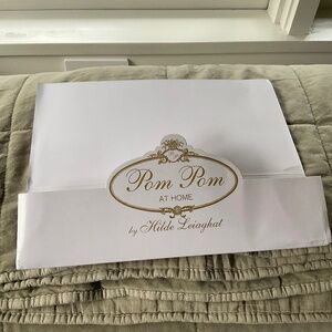 Luxury Pom Pom Queen Velvet Coverlet Sage Green or Ocean Blue